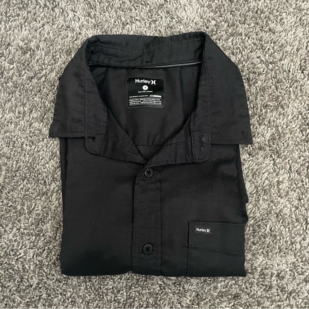Black Hurley Button Down